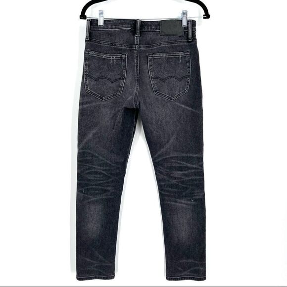 American Eagle AirFlex Slim Stretch Distressed Denim Jeans Black Men's 28 x 28 - Picture 2 of 8